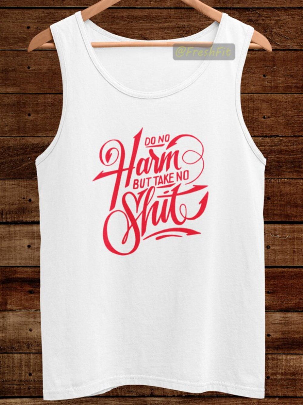 🆕Do No Harm But Take No Shit White Tank Top